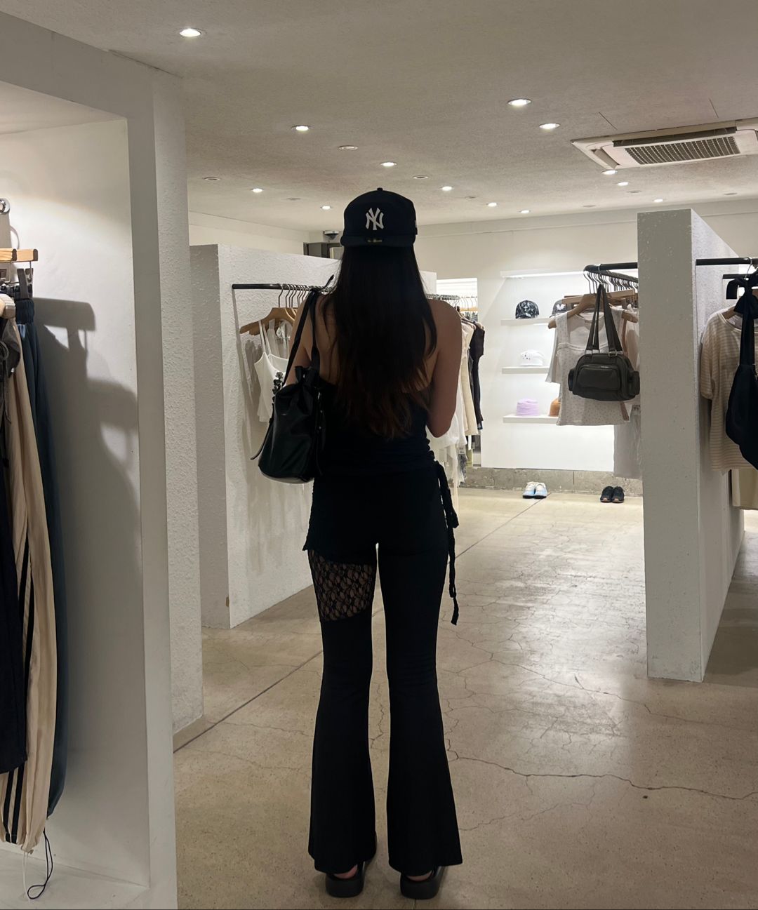 パンツ etre au sommet Lace Lap Bootcut Pants 에트오소메(ETRE AU SOMMET) See Through Lace Lap Bootcut Pants