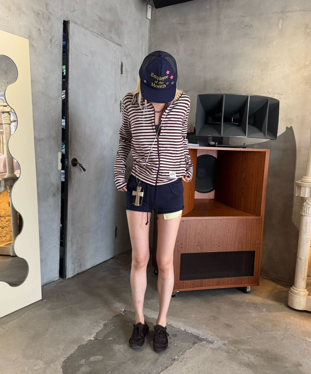 스컬프터(SCULPTOR) Cottage Shorts Navy - 사이즈 & 후기 | 무신사