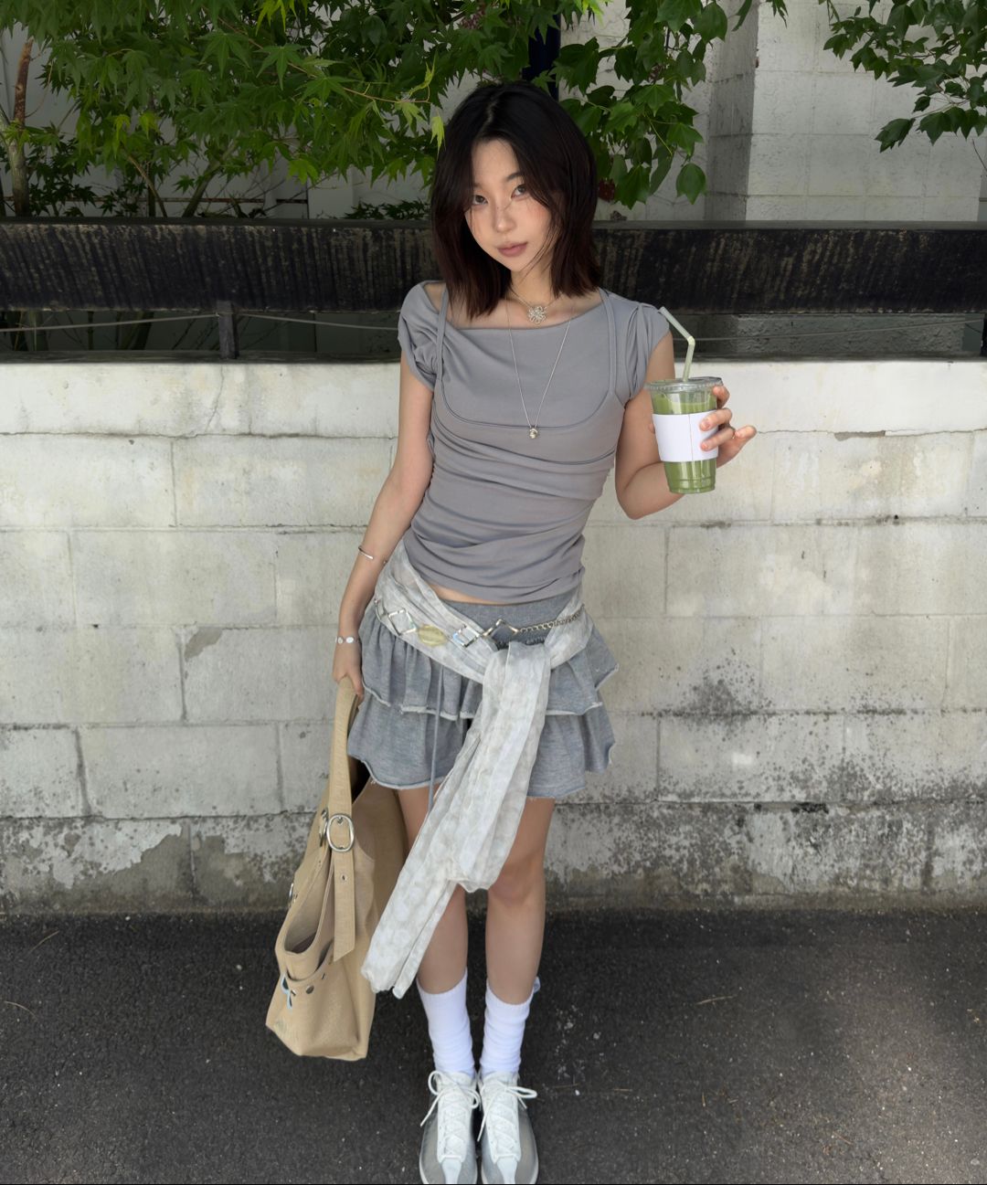 MUSINSA | FLAREUP Layered Bustier T-Shirt (FL-108_Mint)