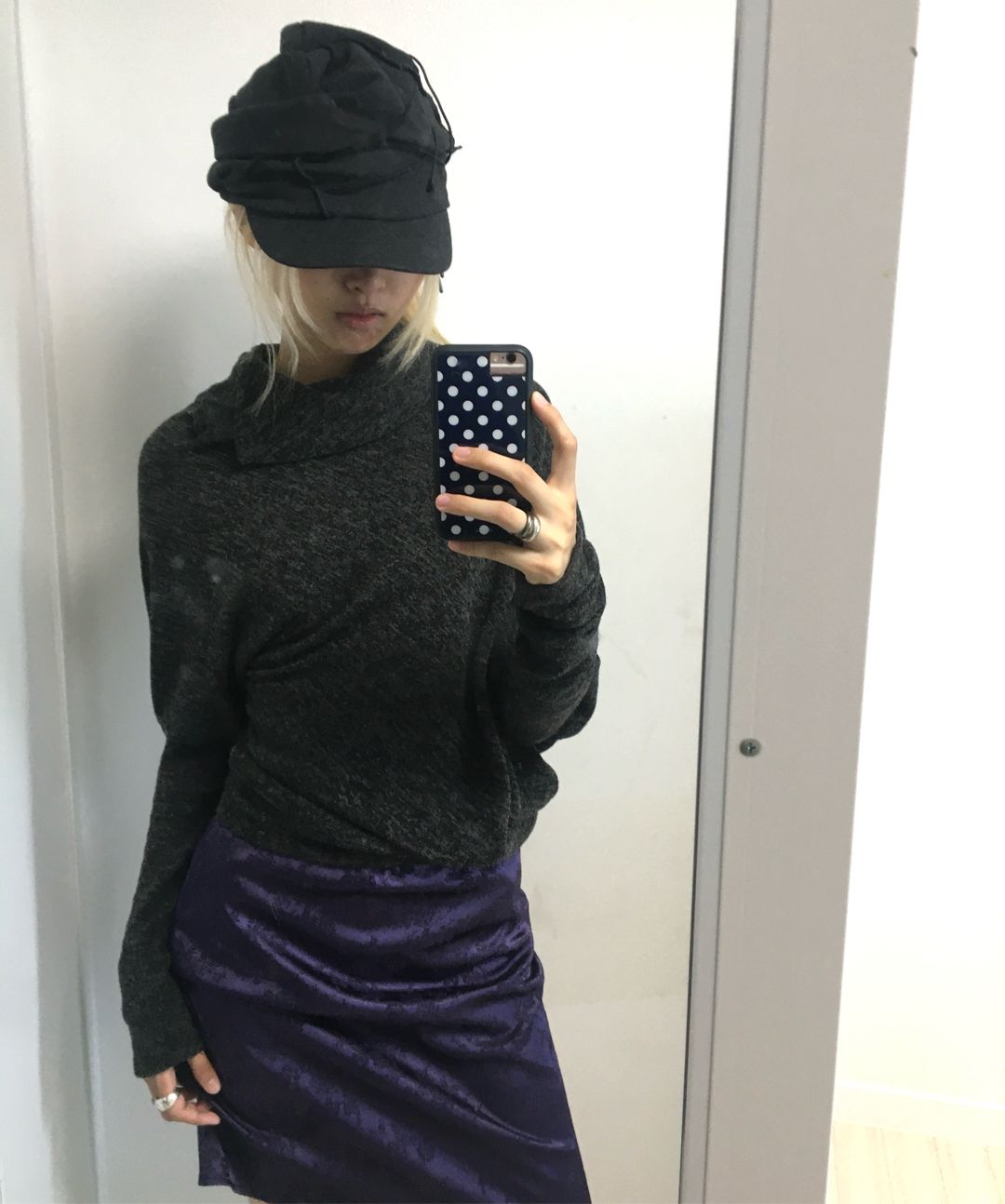 MUSINSA公式 | FLAREUP Soi Draped Cap (FL-743_Charcoal)