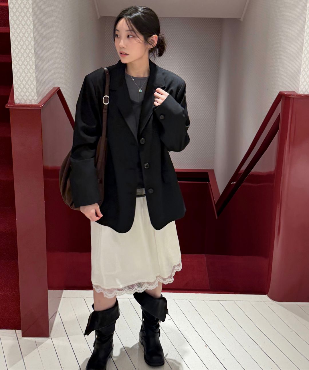 KHIHO レイブンフォルダブルバックルブーツブラック 38 MUSINSA公式 | KHIHO レイブンフォルダブルバックルブーツグレー