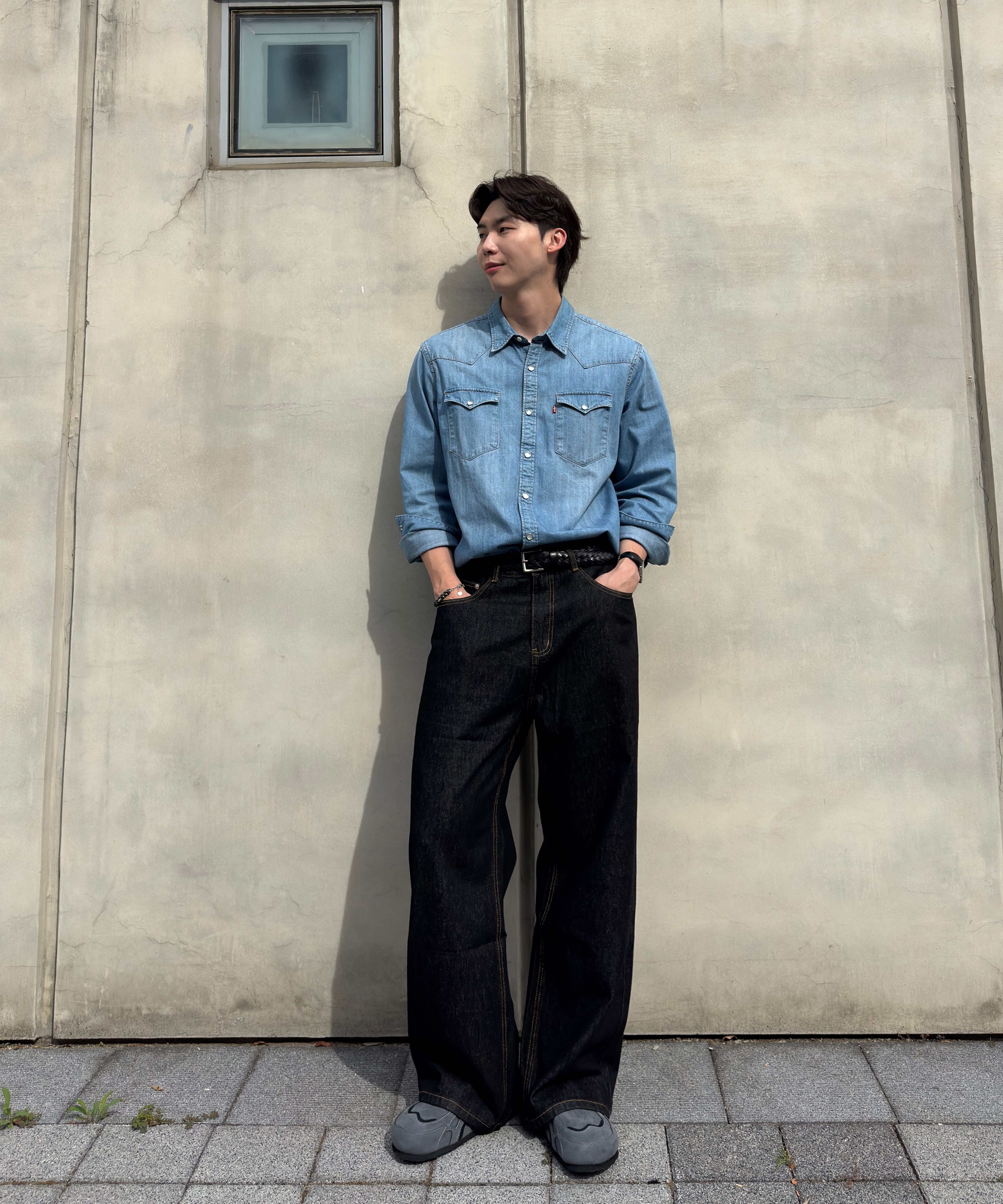 MUSINSA公式 | DWSE オリジンインディゴワイドデニムパンツ