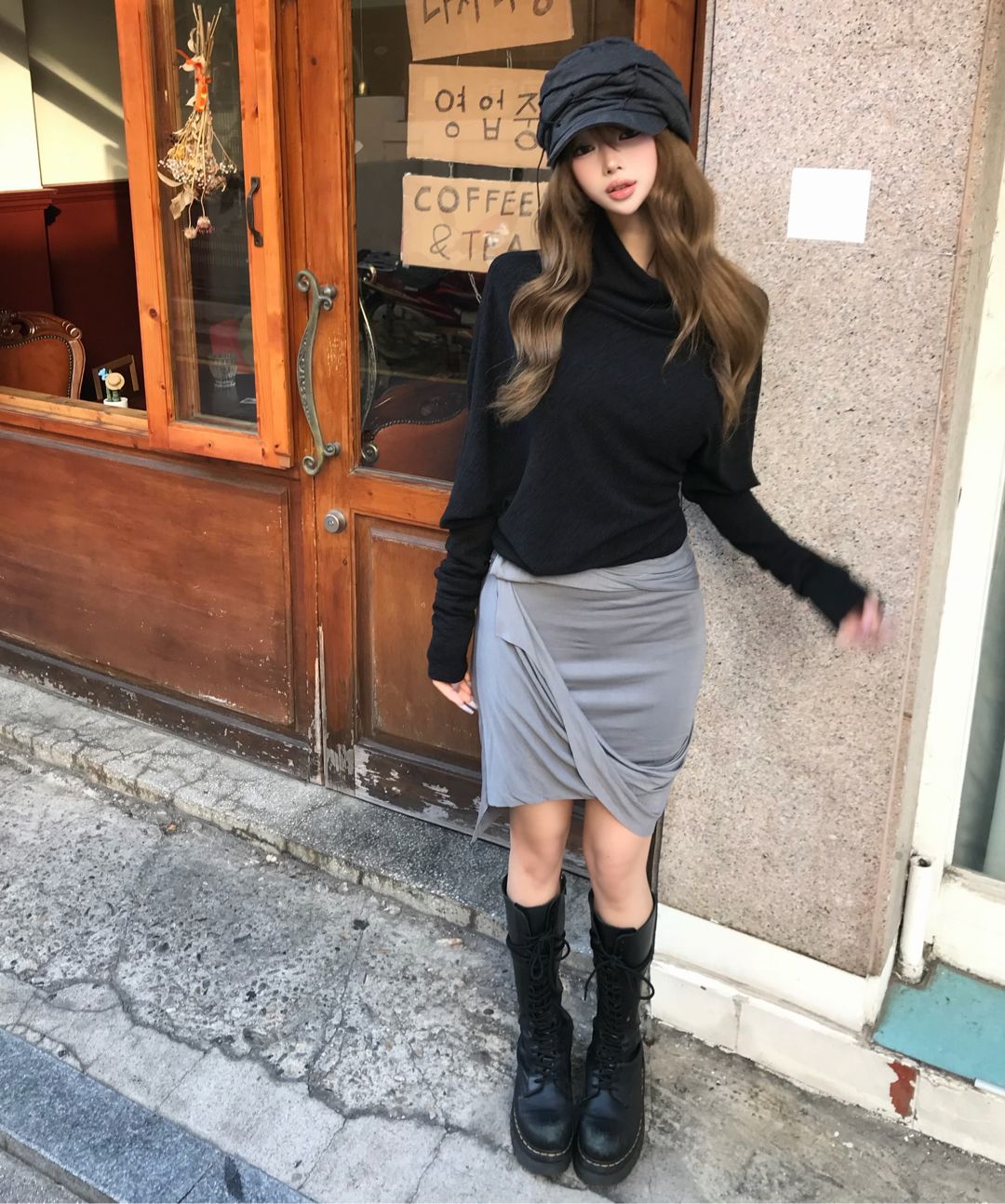 플레어업(FLAREUP) Soi Draped Cap (FL-743_Black) - 사이즈 & 후기