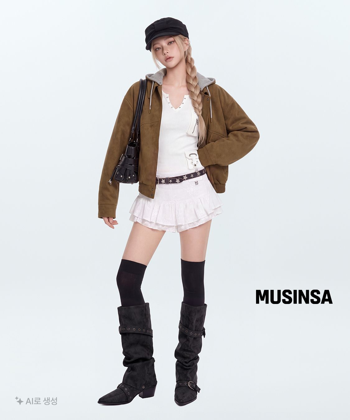포에지담(POESIEDAME) RUBAN NOUVELLE MARGOT HAT IN BLACK - 사이즈